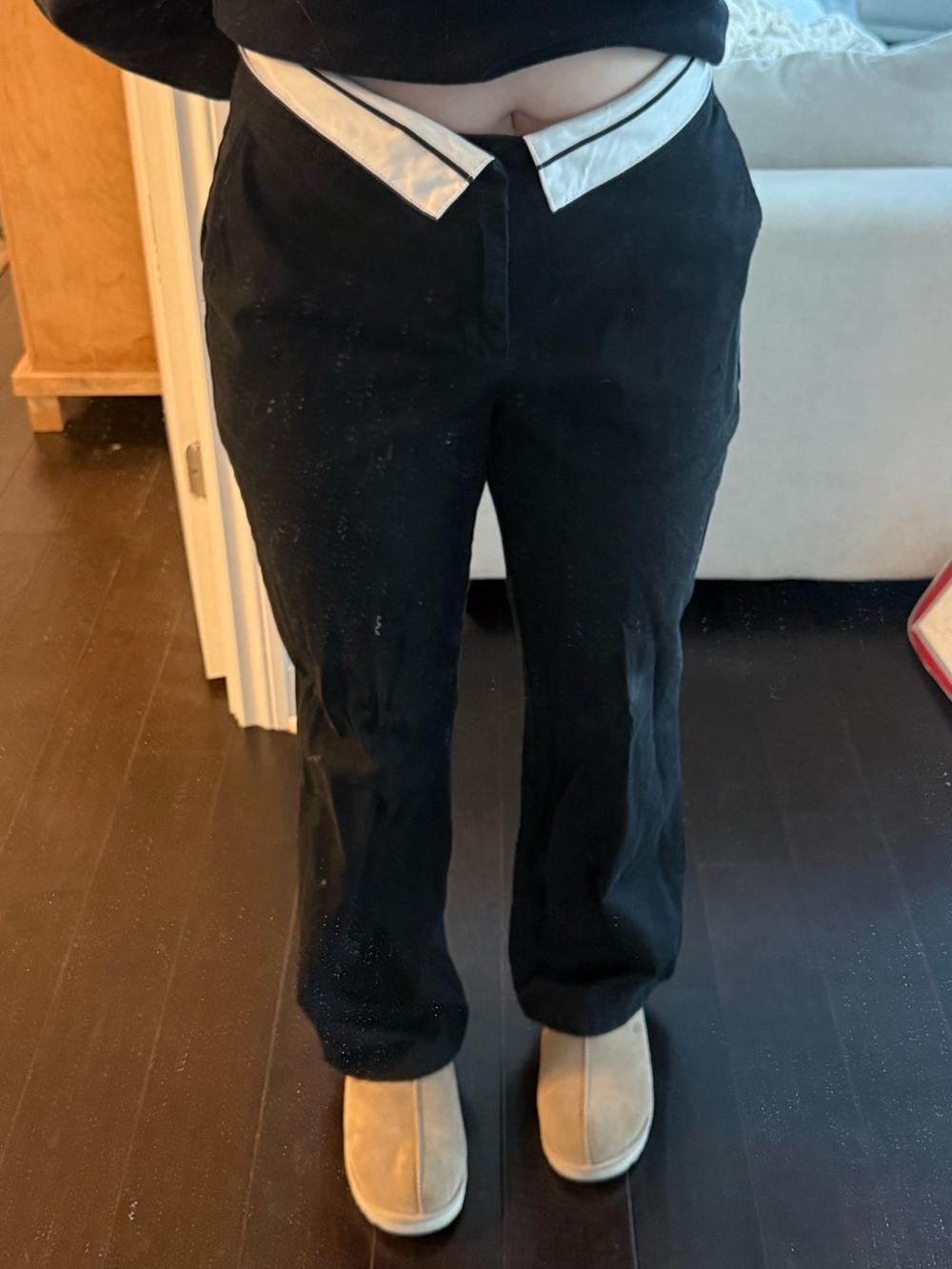 wild fable Black Straight-Leg Trousers